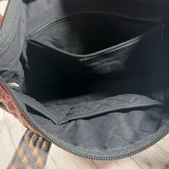 Bella Taylor "Beckham Taylor" Quilted Patchwork Shoulder Bag Black 11x8 Like New - Picture 9 of 14